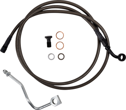 BARNETT Brake Line - Upper - Carbon Coat w/ Black Fittings - +6" 25430511336