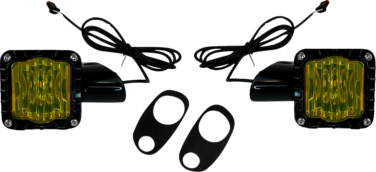 CUSTOM DYNAMICS LED Turn Signals - Black -Yellow Lens - Road Glide SD-RG-FT-YB