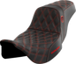 SADDLEMEN Pro Series SDC Performance Seat - w/o Backrest - Red Stitch - FLH/FLT '08-'23 SC80807RED