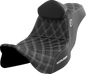 SADDLEMEN Pro Series SDC Performance Seat - w/ Backrest - White Stitch - FLH/FLT '08-'23 SC80807WHIRT