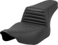 SADDLEMEN Step-Up Seat - Tuck-n'-Roll - Black - Extended Reach - FL '23-'24 823-07E-171