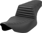 SADDLEMEN Step-Up Seat - Front Tuck-n-Roll/Rear Lattice - Black - Extended Reach - FL '23-'24 823-07E-176