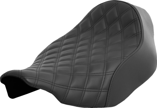 SADDLEMEN Renegade™ Solo Seat - Lattice Stitched - Black - FLT/FLH '23-'24 823-07-002LS