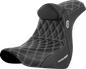 SADDLEMEN Pro Series SDC Performance Seat - w/ Backrest - White Stitch - FL/FX '18-'23 SC81829WHIRT