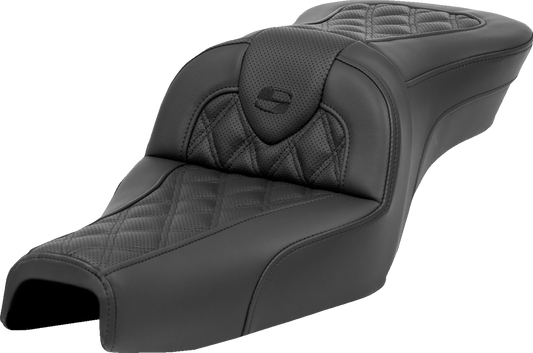 SADDLEMEN Roadsofa™ Seat - without Backrest - Lattice Stitch - XL '04-'22 807-03-182