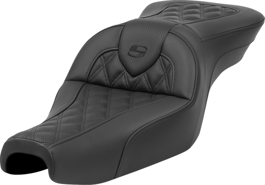 SADDLEMEN Roadsofa™ Seat - without Backrest - Lattice Stitch - XL '04-'22 807-11-182