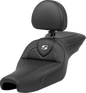SADDLEMEN Roadsofa™ Seat - with Backrest - Carbon Fiber - XL '04-'22 807-11-185BR