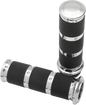 PERFORMANCE MACHINE (PM) Contour XLS Renthal Wrapped Grips - TBW - Chrome 0063-2087-CH