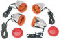 CHRIS PRODUCTS Deuce-Style Turn Signal Kit Part 8503 with Amber Lights and Red Lenses