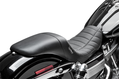 LE PERA Daytona Sport Seat - Flat Track Stitch - Black - Dyna '06-'17 LK-512TRKPT