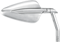 PERFORMANCE MACHINE (PM) Mirror - Vision - Arrow XL - Side View - Triangle - Chrome - Left/Right 0064-2032-CH