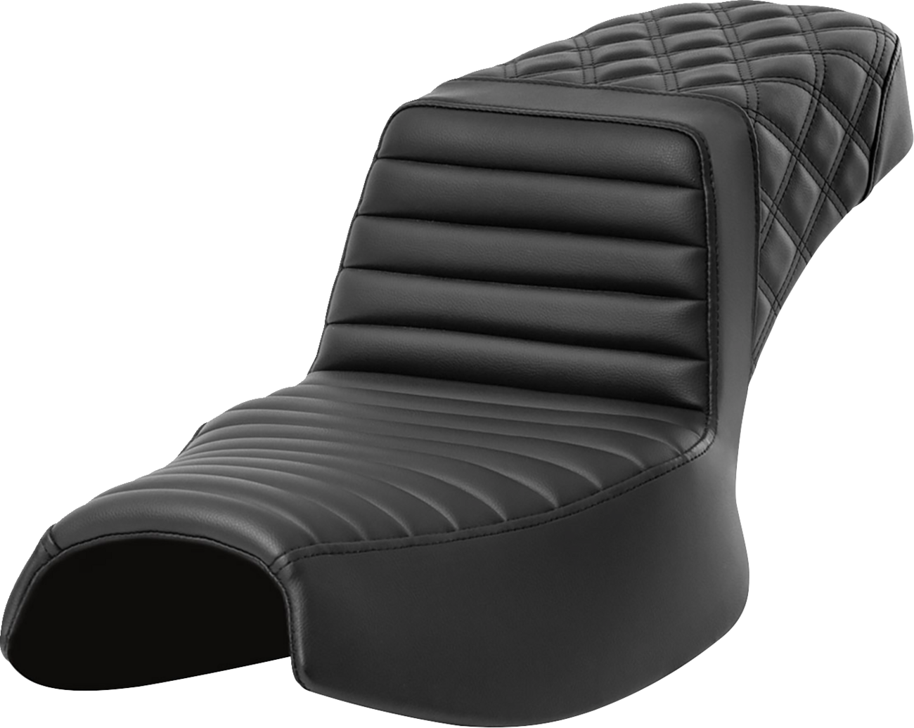 SADDLEMEN Step-Up Seat - Front Tuck-n-Roll/Rear Lattice Stitch - Extended Reach - Challenger '20-'24 I20-06E-176
