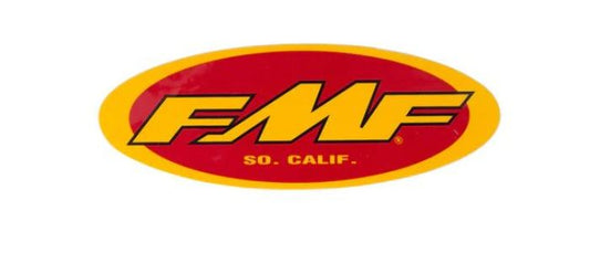 FMF 5" OVAL STICKER (YEL/RED) (100 PACK)