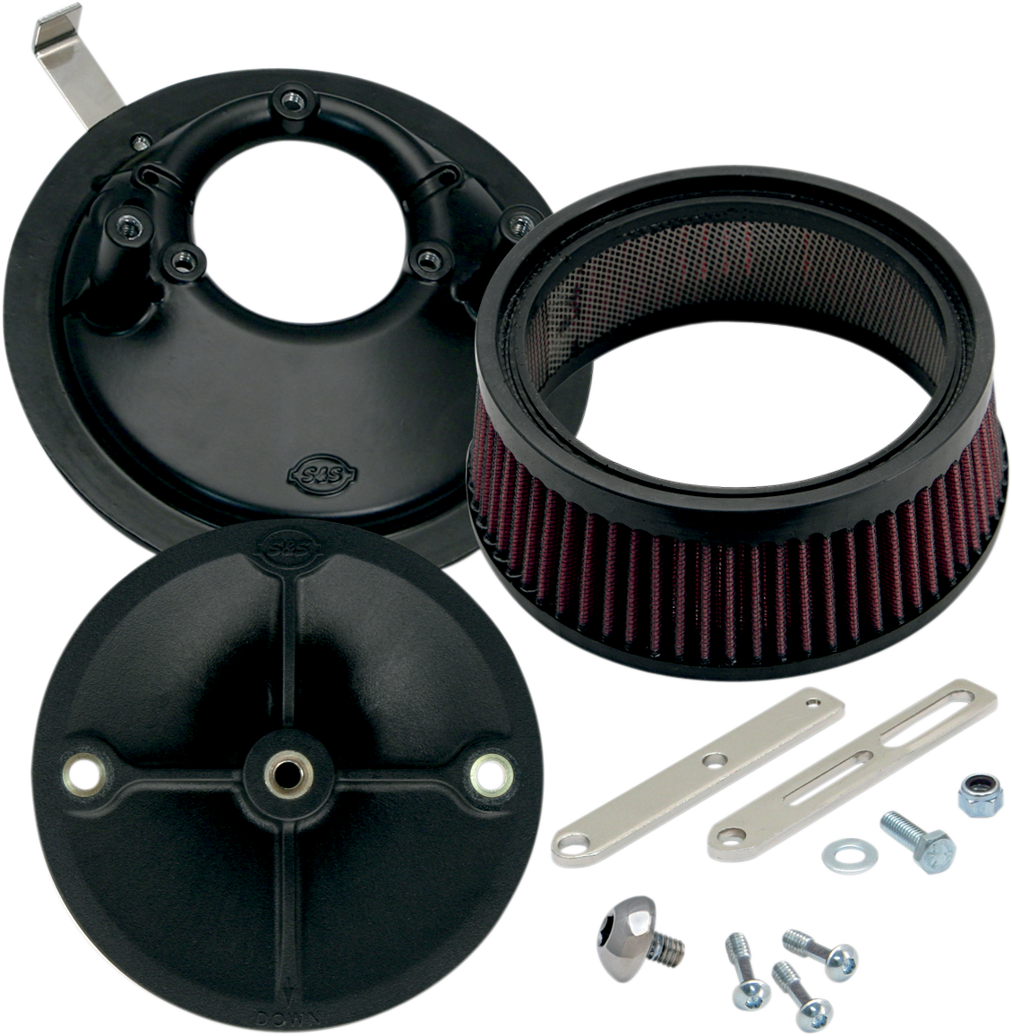 S&S CYCLE Super Stock™ Stealth Air Cleaner Kit - Black 170-0176