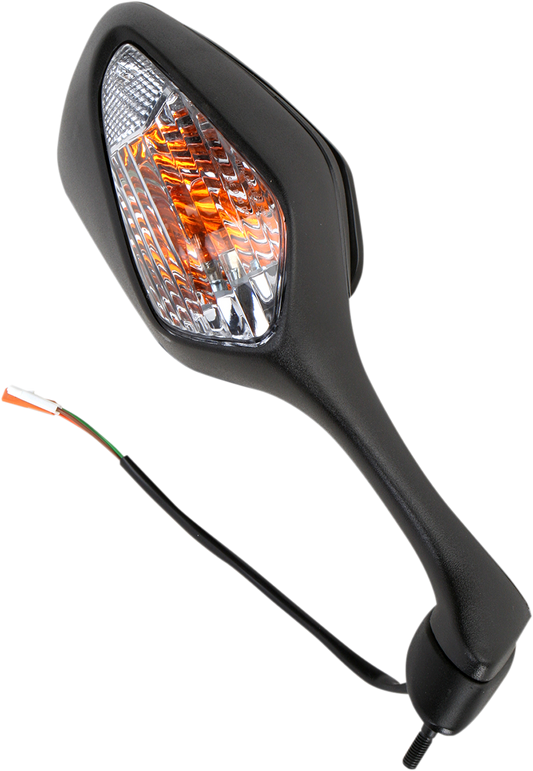 EMGO Mirror - Side View w/Integrated Lighting - Polygon - Black - Right 20-35261
