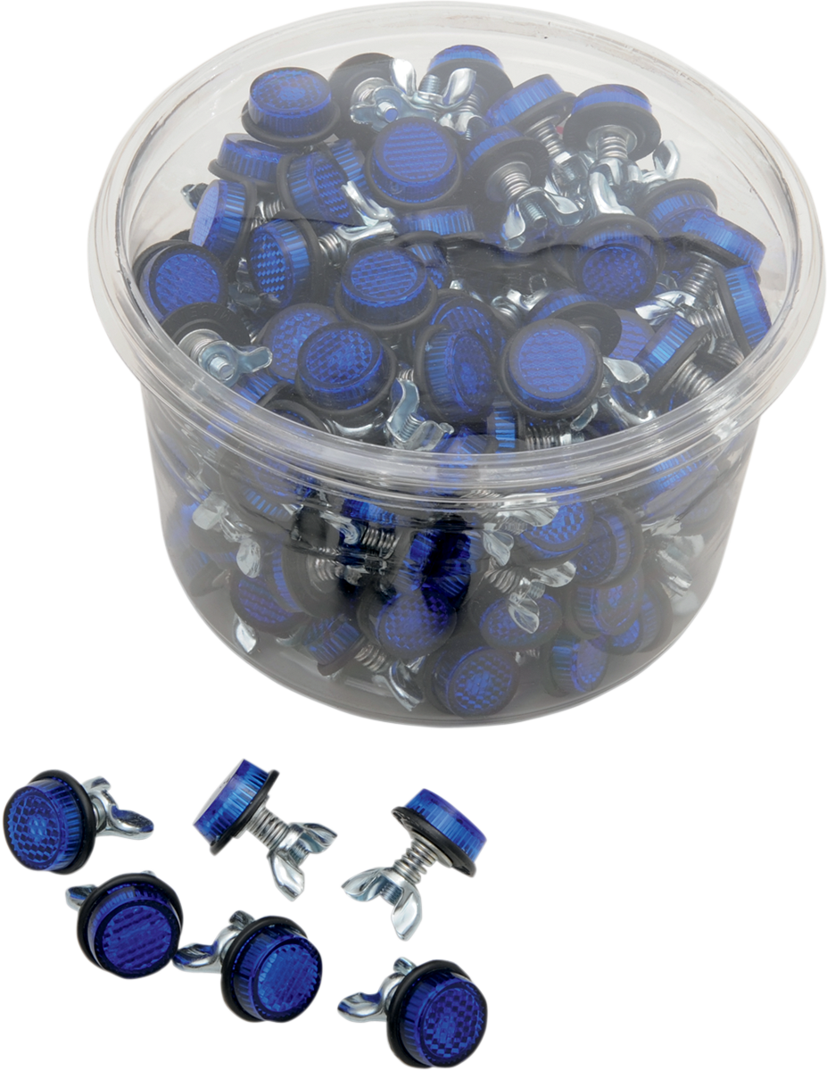 CHRIS PRODUCTS License Plate Reflectors - 150 Pack Tub - Blue (Part Number CH150B)
