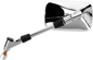 EMGO Mirror - Side View - Rectangle - Chrome - Left 20-55212