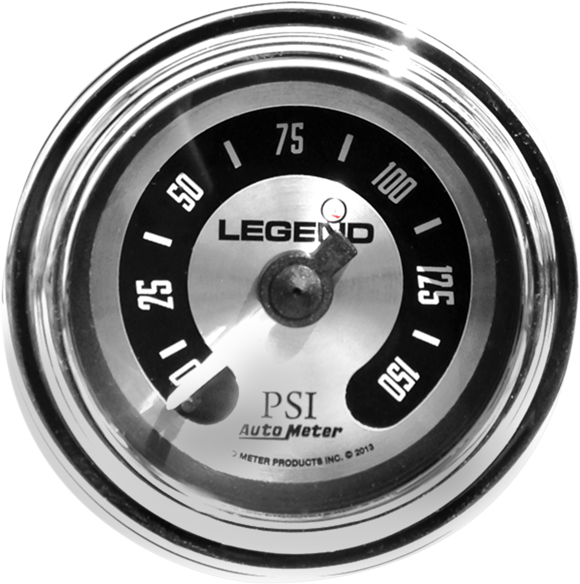 Legend Suspension Fairing Mounted LED Backlit PSI Gauge - Spun Aluminum 2212-0492