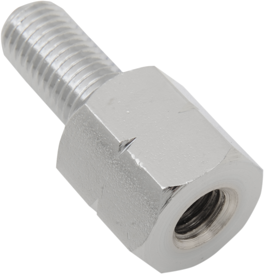 EMGO Adapter - Mirror - Universal - M10 x 1.25 Male | M8 x 1.25 (Left Hand) Female - Chrome 20-28141