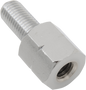 EMGO Adapter - Mirror - Universal - M10 x 1.25 Male | M8 x 1.25 (Left Hand) Female - Chrome 20-28141