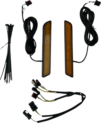 CUSTOM DYNAMICS LED Fork Reflector - Amber Lens CD-FORK-LRST-AB