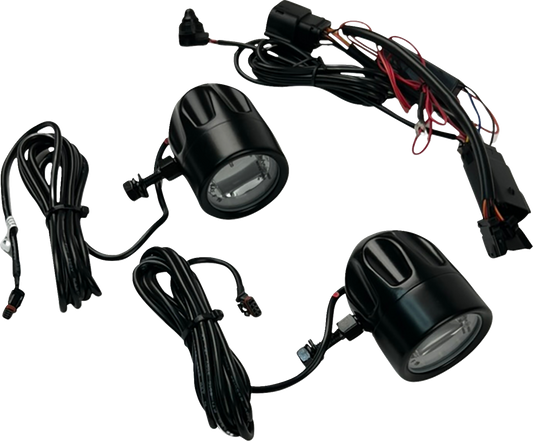 CUSTOM DYNAMICS LED Fog Light - Halo - Black PB-FOG-23-B
