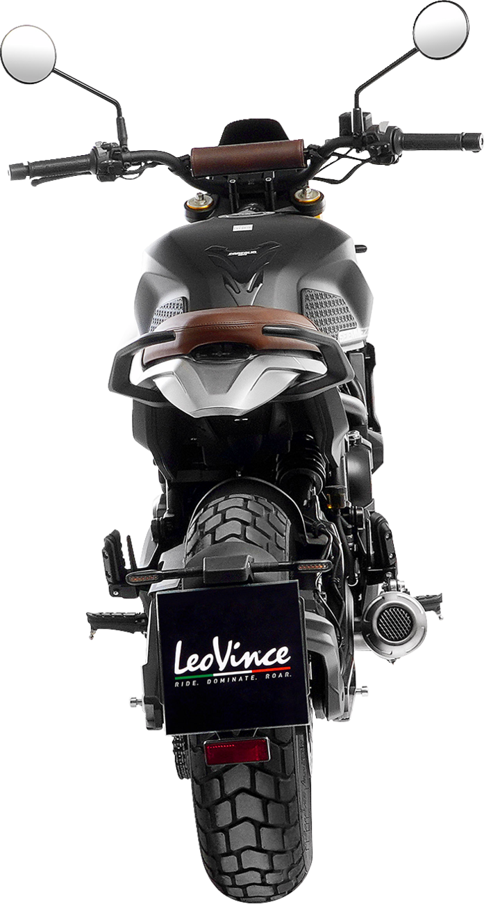 LEOVINCE LV-10 Slip-On Muffler - Carbon Fiber - Seismmezzo 650 SCR/STR 15267CU