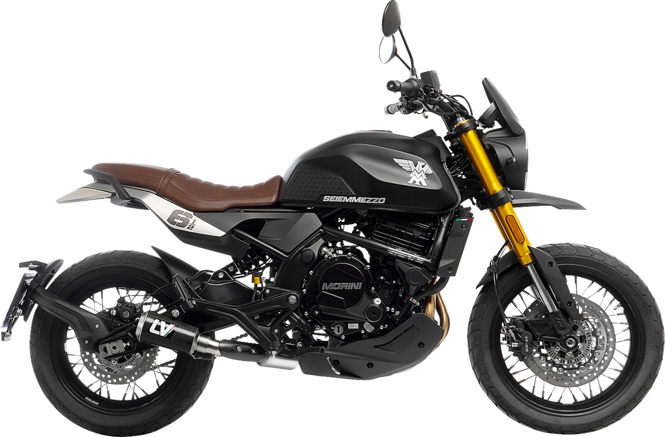 LEOVINCE LV-10 Slip-On Muffler - Carbon Fiber - Seismmezzo 650 SCR/STR 15267CU