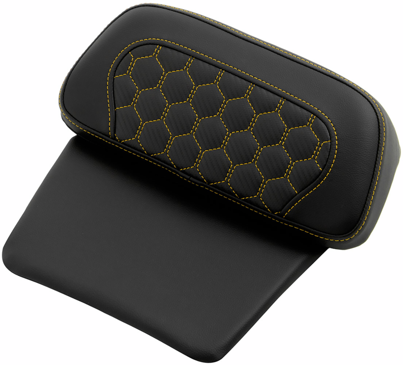 SADDLEMEN Chopped Tour Pak Pad - Honeycomb - Gold Stitching - FLH/FLT '14-'24 814-07C-19007