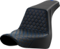 SADDLEMEN Step-Up Seat - Honeycomb - Blue Stitching - FL/FX '18-'24 818-29-17701
