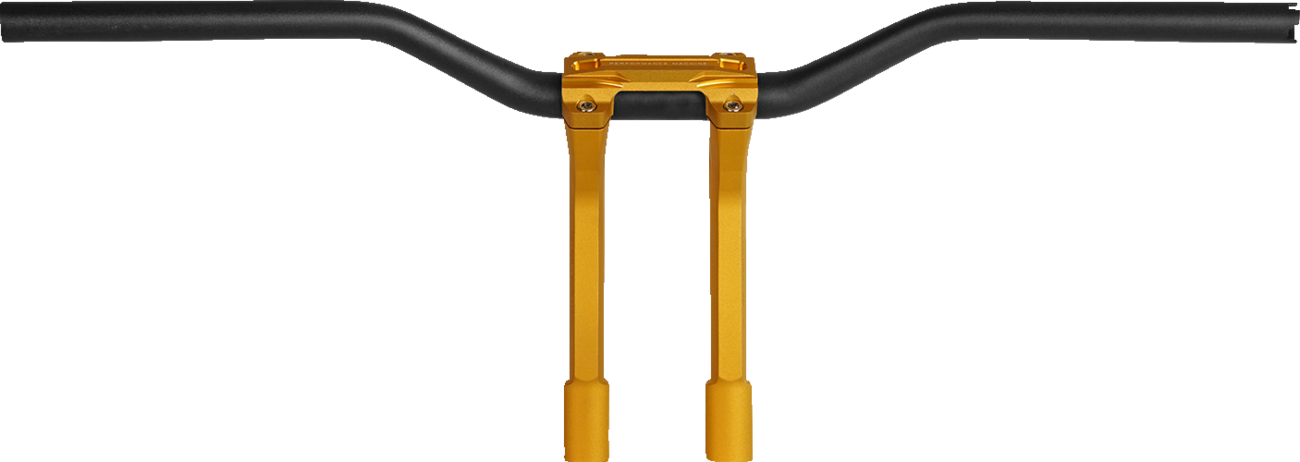 PERFORMANCE MACHINE (PM) Phatbar & Riser Kit - Internal Wiring - 9" - Gold Ops 0208-2195M-SMG