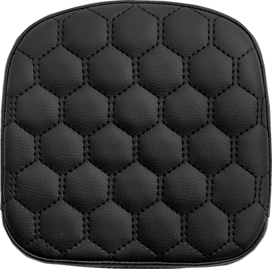 SADDLEMEN Sissy Bar Pad - Honeycomb - Black Stitching 040719000