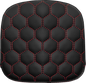 SADDLEMEN Sissy Bar Pad - Honeycomb - Red Stitching 040719004