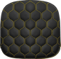 SADDLEMEN Sissy Bar Pad - Honeycomb - Gold Stitching 040719007