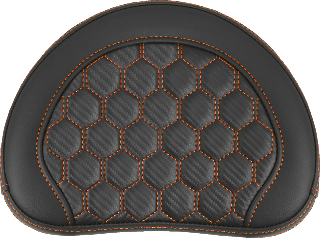 SADDLEMEN RoadSofa™ Sissy Bar Pad - Honeycomb - Orange Stitching 051319003