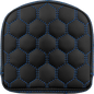 SADDLEMEN RoadSofa™ Sissy Bar Pad - Honeycomb - Blue Stitching 040849BLU