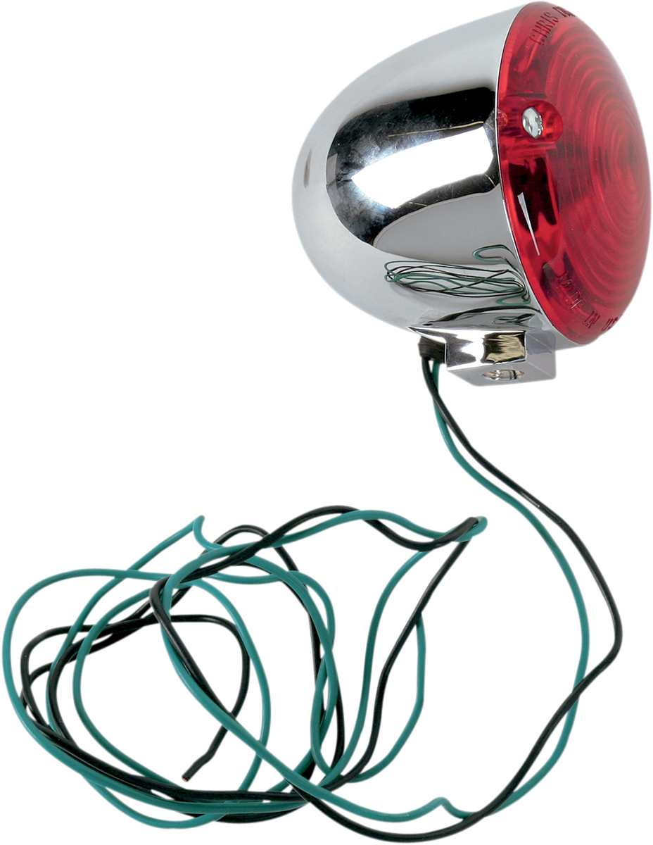 CHRIS PRODUCTS 8431R Turn Signal with Flat Red Lens and Chrome Housing
