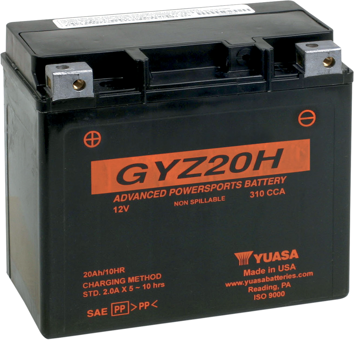 YUASA AGM Battery GYZ20H YUAM72RGH for Motorcycles – High-Performance Absorbed Glass Mat Design