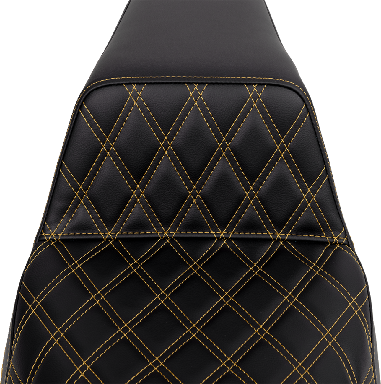 SADDLEMEN Step-Up Seat - Front Lattice Stitch - Gold Stitch - FLH/FLT '08-'23 808-07B-17207