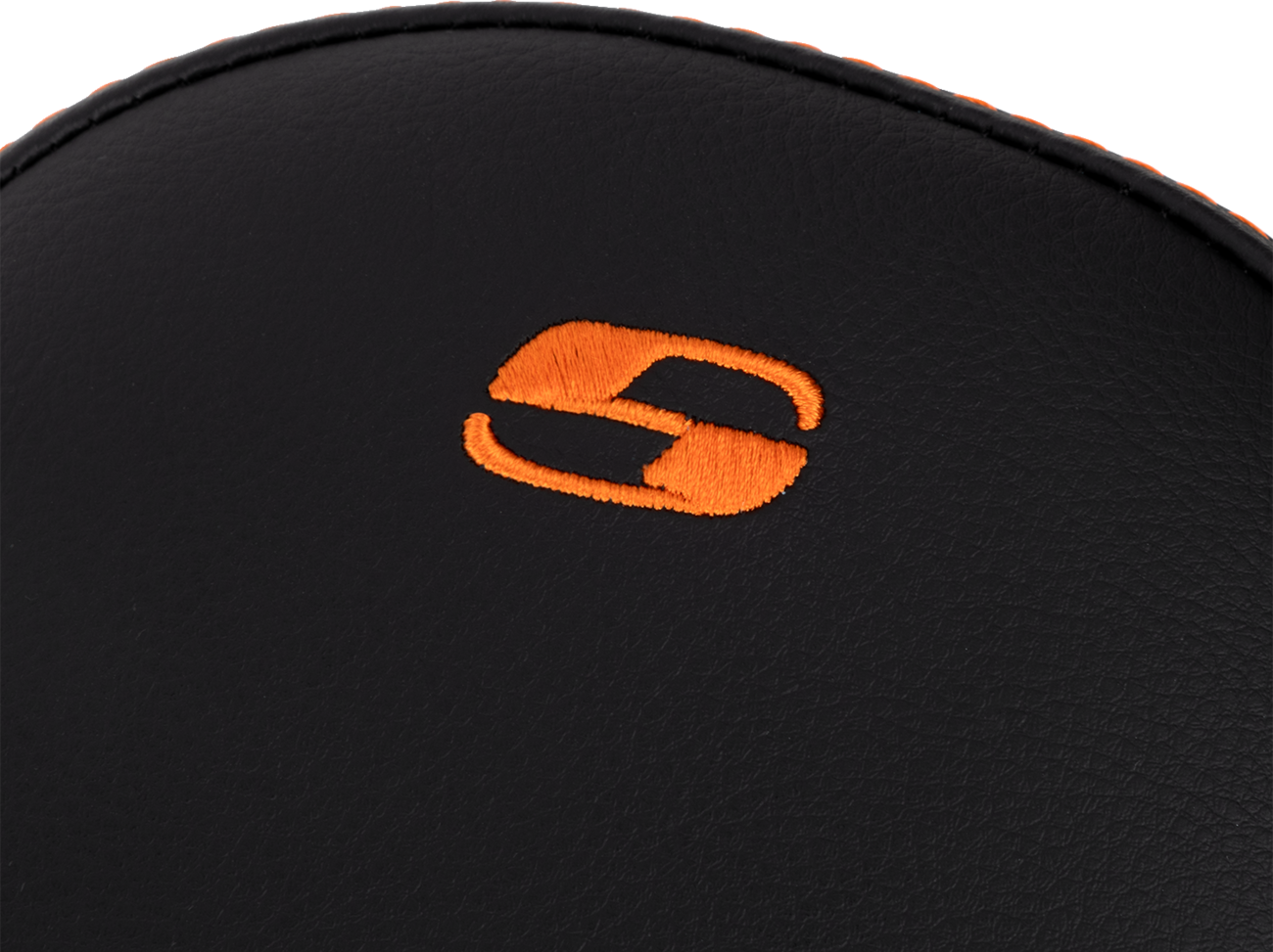 SADDLEMEN Step-Up Seat - Front Lattice Stitch - Orange Stitch - FLH/FLT '08-'23 808-07B-17203