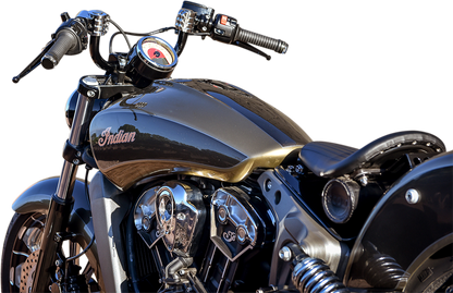 KLOCK WERKS Klip Hanger Handlebar for Indian - 5" - Black/Chrome KWH-04-0348