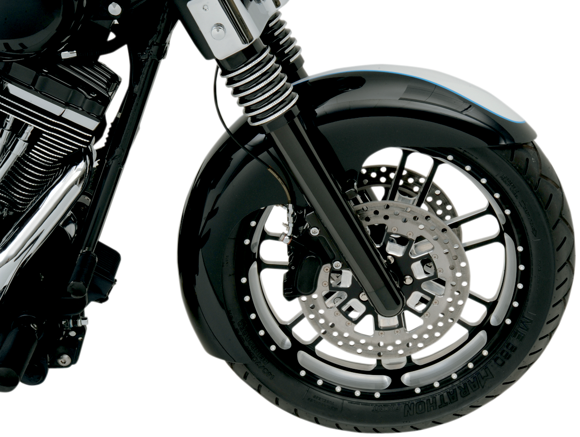 KLOCK WERKS Level Front Fender - Black - 16"-19" Wheel - HD Touring/Trike KWF-01-0112