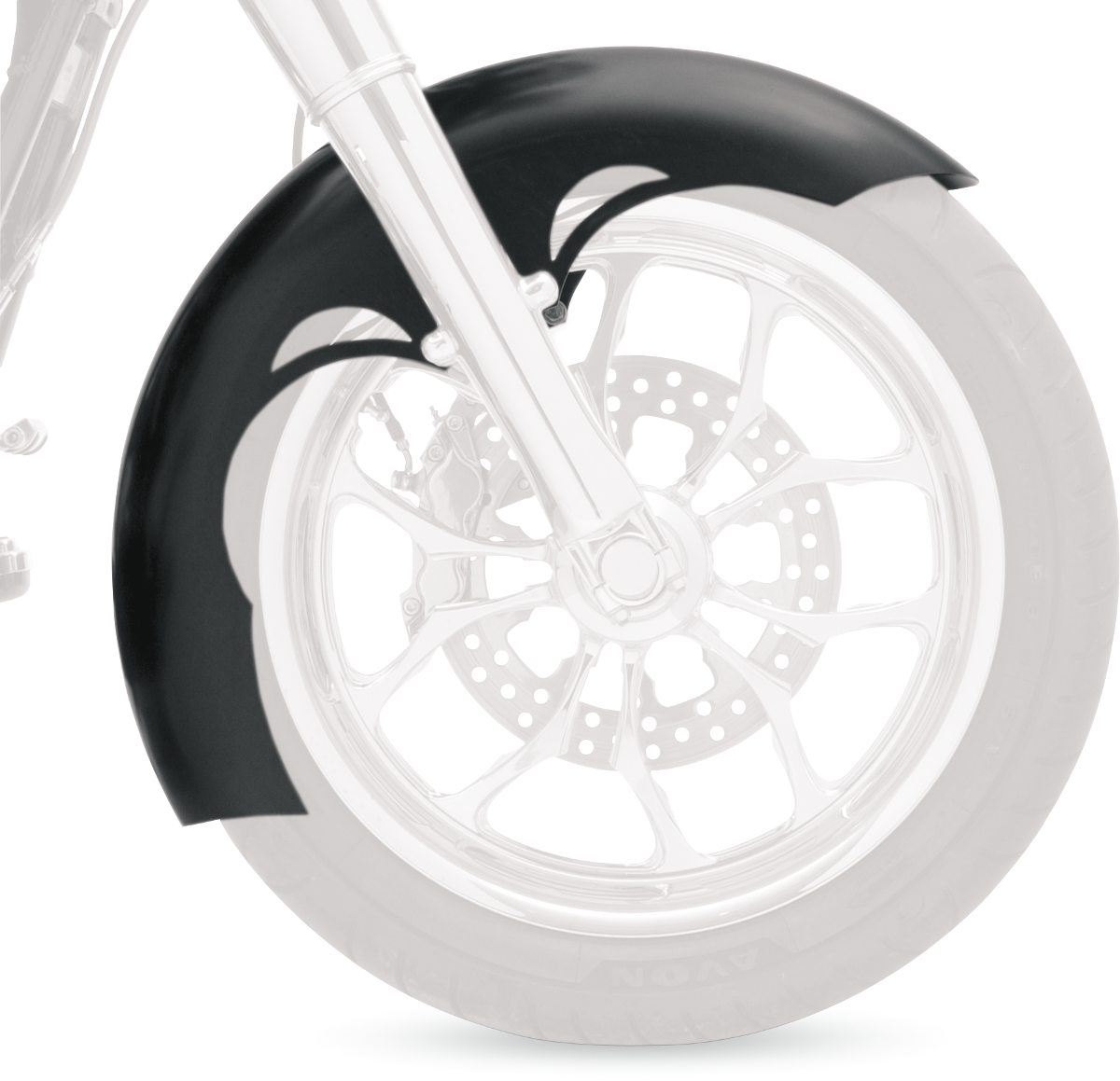KLOCK WERKS Tude Front Fender - Black - 21" Wheel - HD Touring/Trike KWF-01-0107-2014