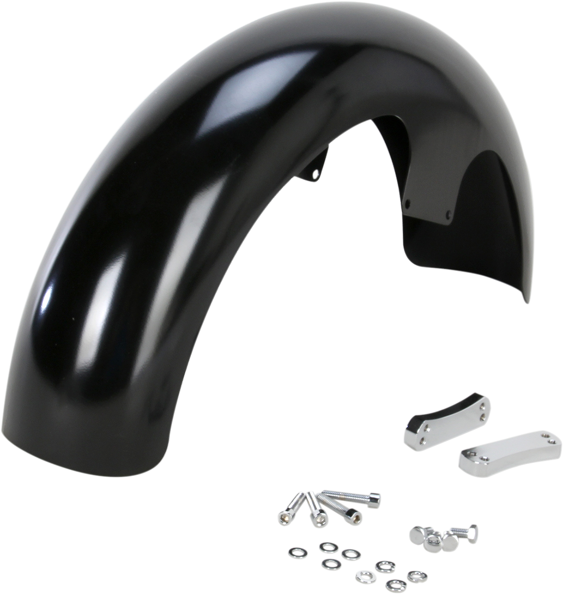 KLOCK WERKS Wrapper Front Fender - Black - 16"-19" Wheel - HD Touring/Trike KWF-01-0104-2014