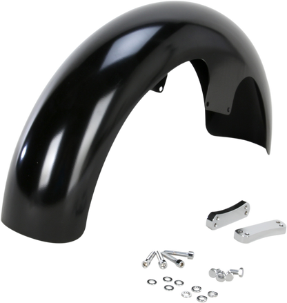 KLOCK WERKS Wrapper Front Fender - Black - 16"-19" Wheel - HD Touring/Trike KWF-01-0104-2014