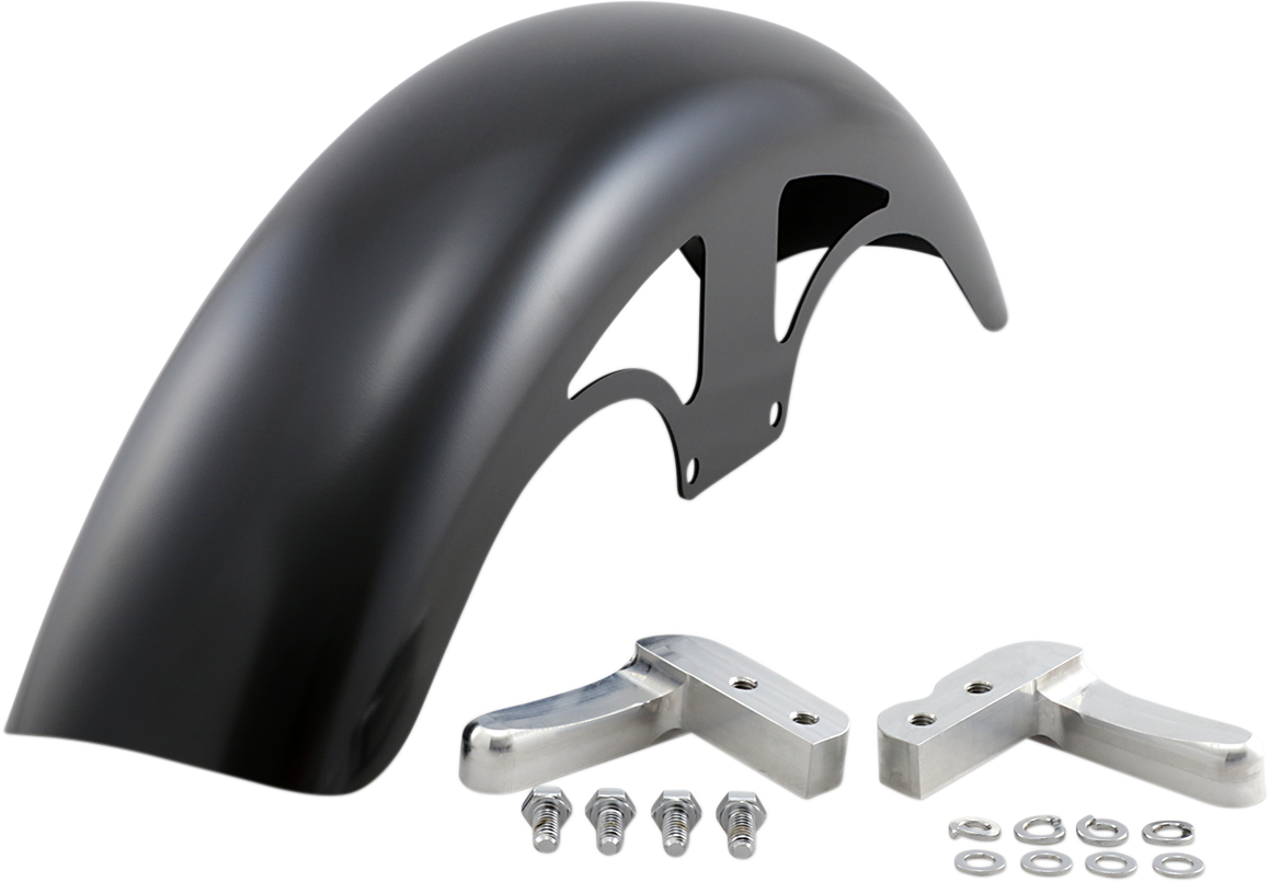 KLOCK WERKS P-Tom Front Fender - Black - 19" - HD Dyna/Softail KWF-03-0014