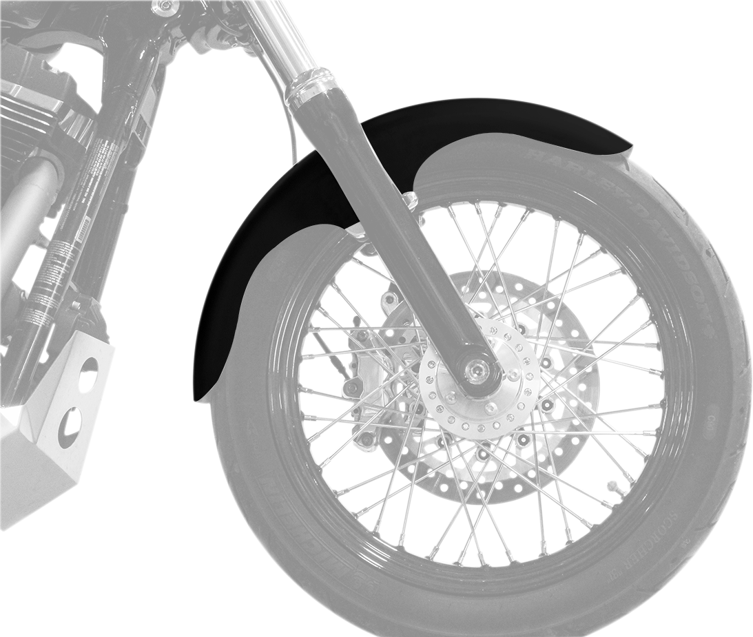 KLOCK WERKS Klub Front Fender - Black - 19" - HD Softail KWF-02-0492