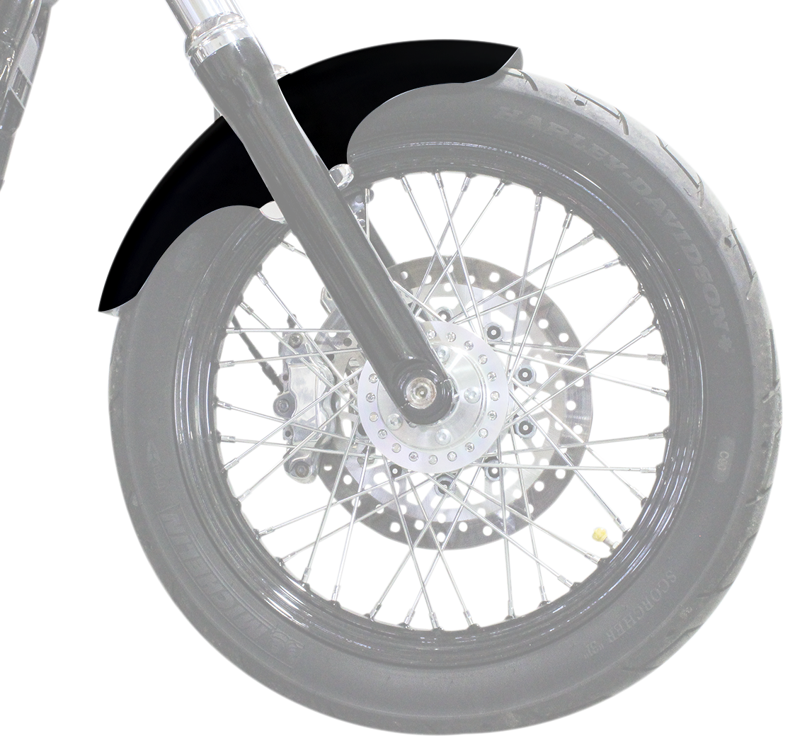 KLOCK WERKS Top-Hat Front Fender - Black - 19" - HD Softail KWF-02-0495