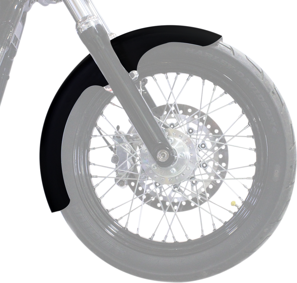 KLOCK WERKS TLF Front Fender - Black - 19" - HD Softail KWF-02-0496