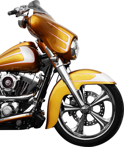KLOCK WERKS Flare® Windshield - 6-1/2" - Smoke - '96-'13 FLH KWW-01-0199